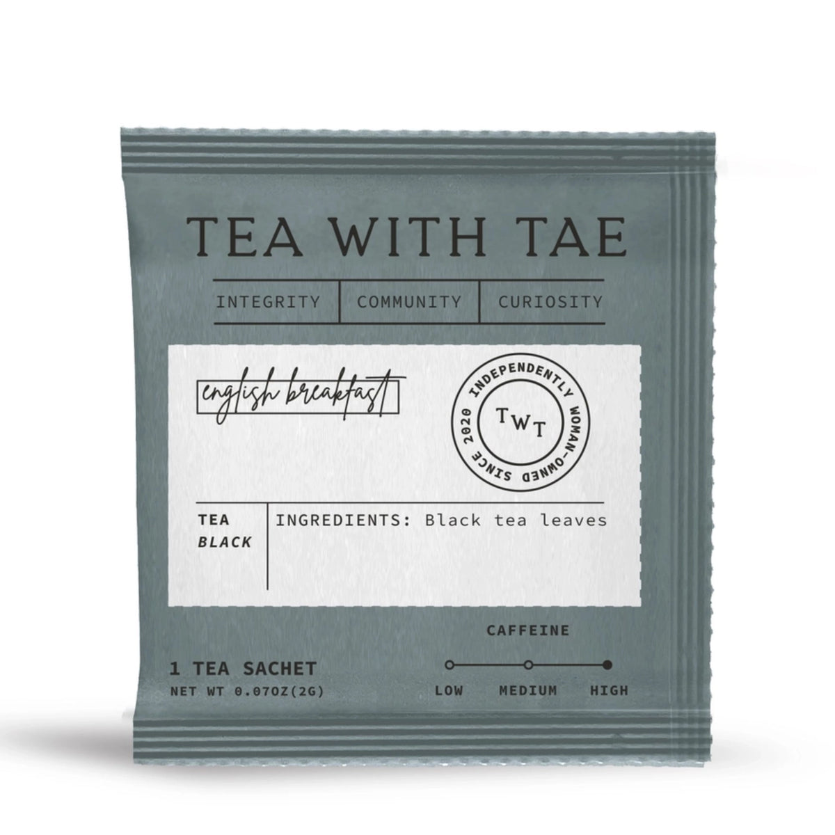 Tea with Tae English Breakfast individually wrapped tea bag