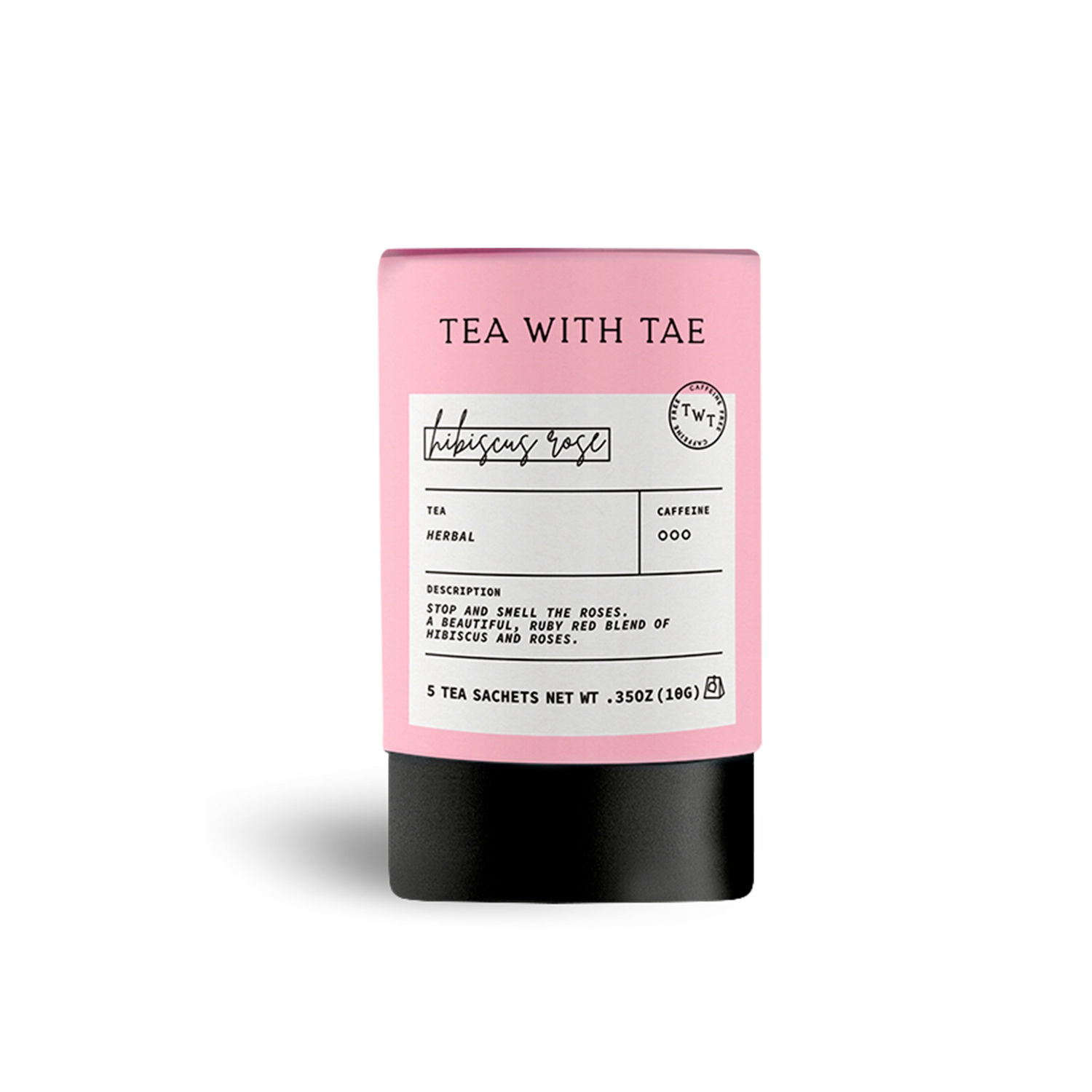 Hibiscus Rose herbal tea Mini Tea Tube by Tea with Tae