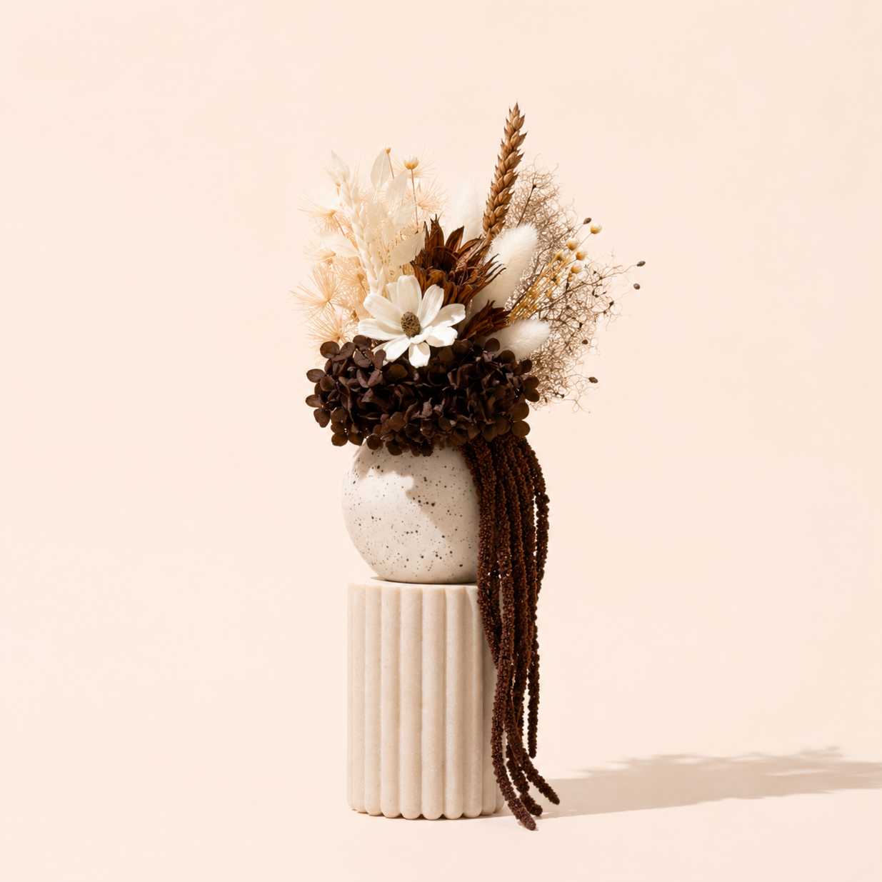 Verity dried flowers with vase