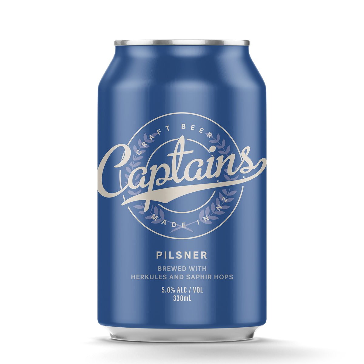 Captains Pilsner 330ml can New Zealand craft beer
