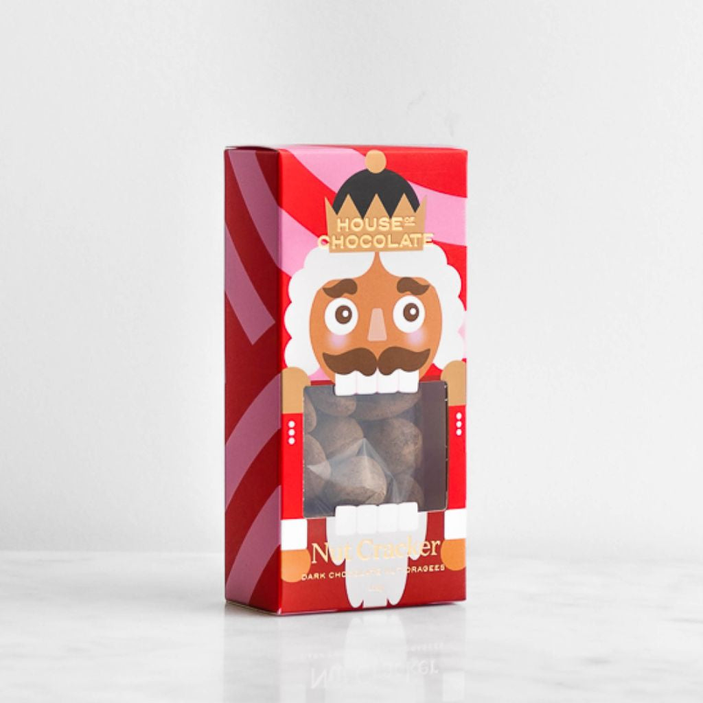 House of Chocolate Nutcracker Christmas dark chocolate nut dragees