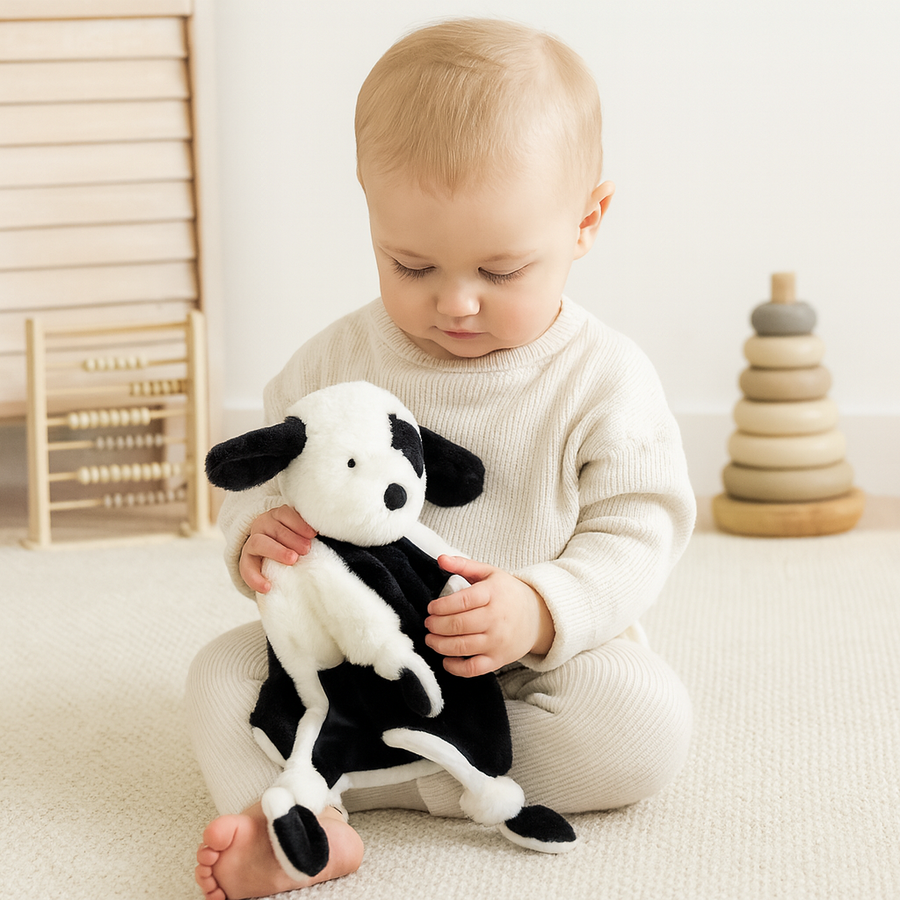 Lily and George Buster soft puppy comforter for newborn gifts