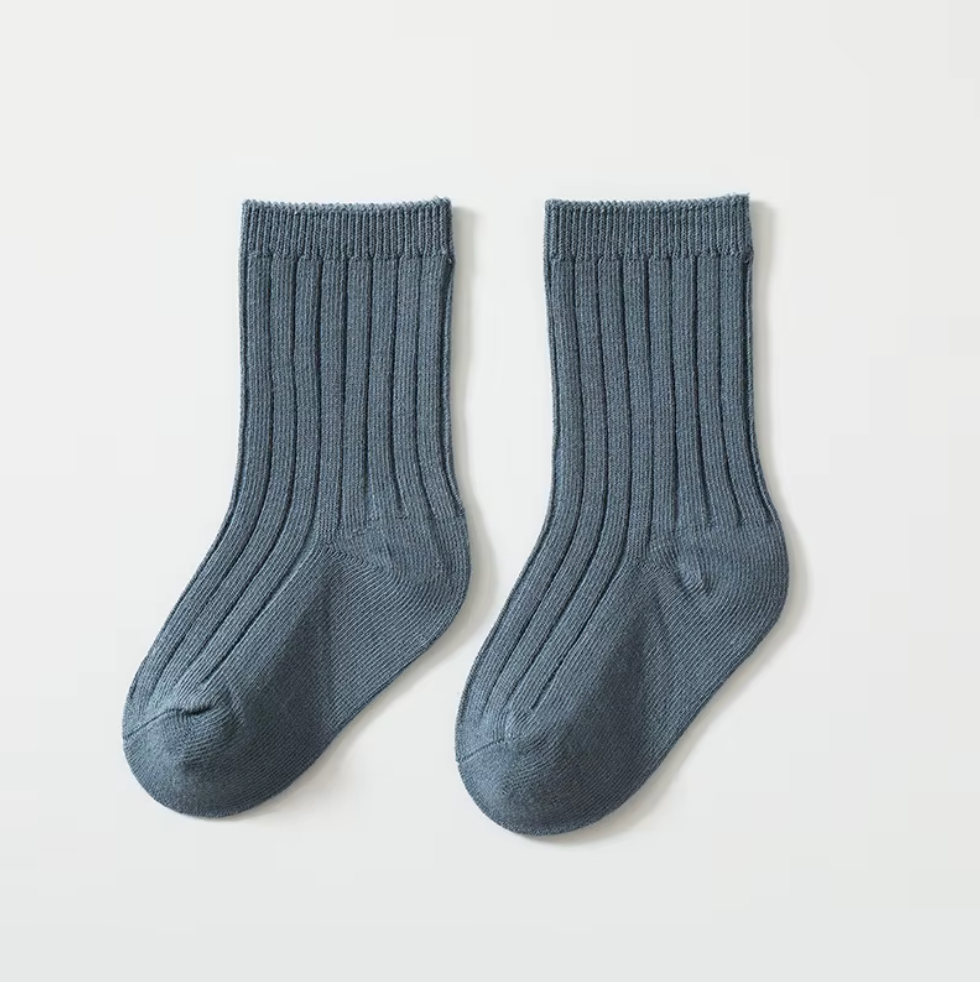 baby socks, blue baby socks, newborn essentials