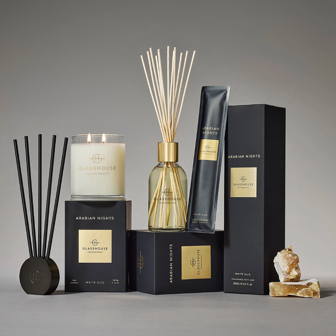 Premium soy candle Arabian Nights fragrance