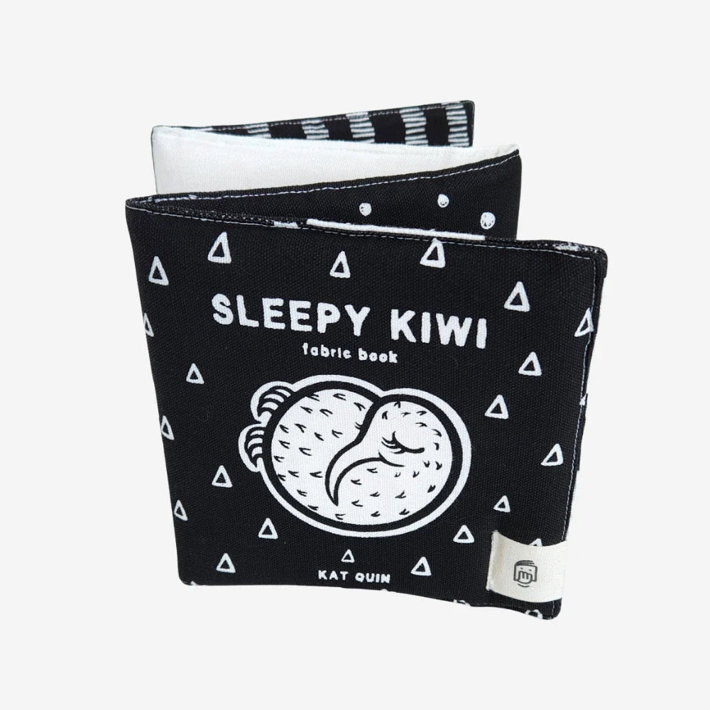 Sleepy Kiwi organic cotton fabric baby book