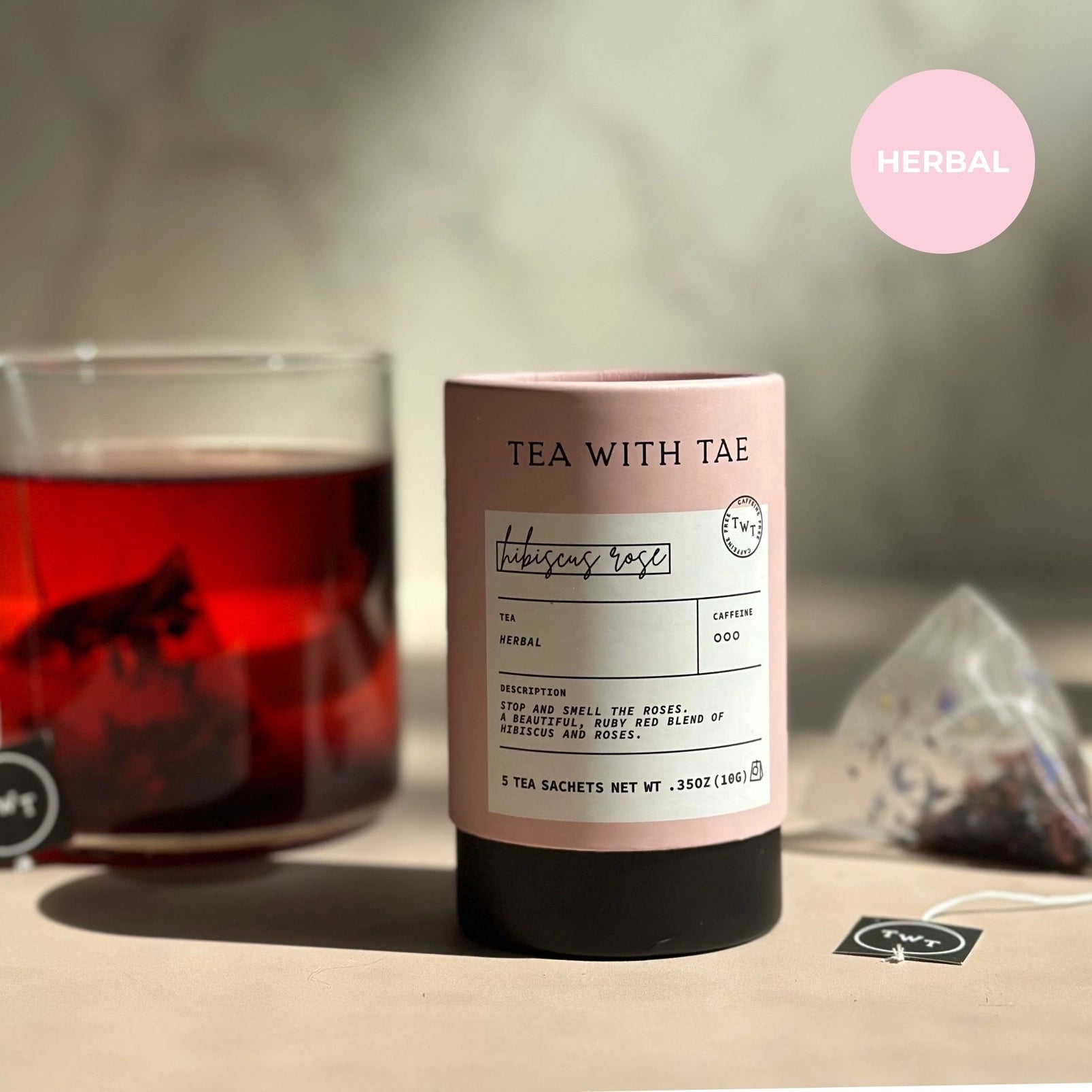 Tea with Tae Hibiscus Rose Mini Tea Tube