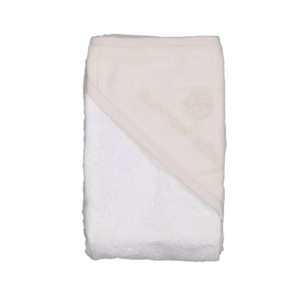 Baby hooded towel // almond - gift box nz
