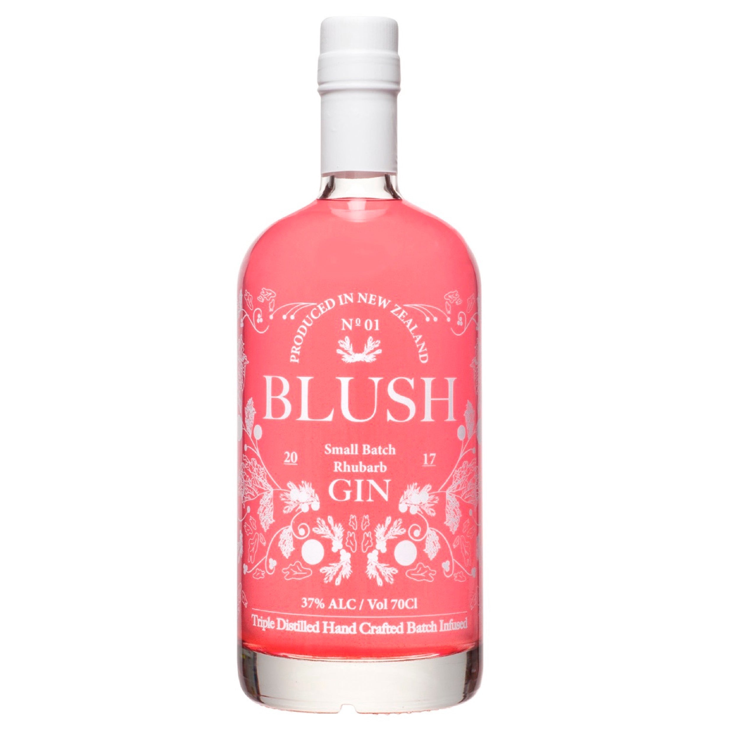 Blush gin rhubarb 700ml - gift box nz