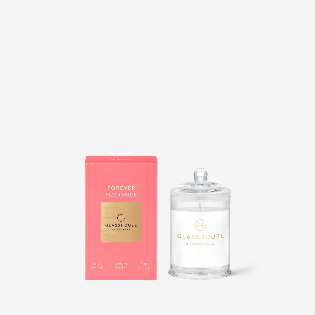 Glasshouse Forever Florence Candle 60g Wild Peonies and Lily