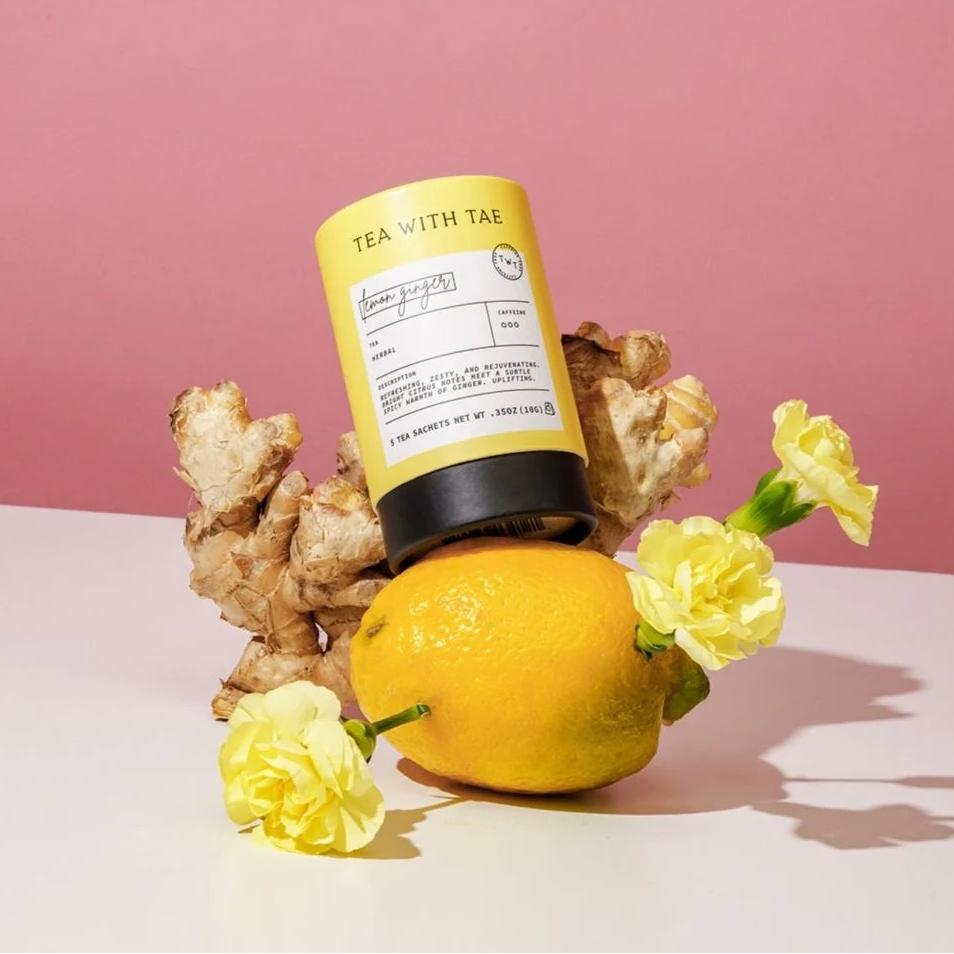 Lemon Ginger herbal tea for Spoil Me Build a Box gift NZ