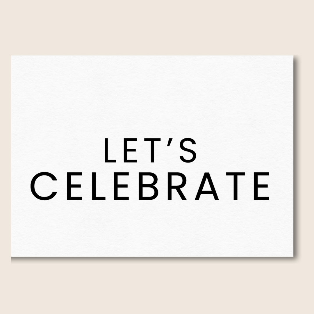 Let’s celebrate card - gift box nz
