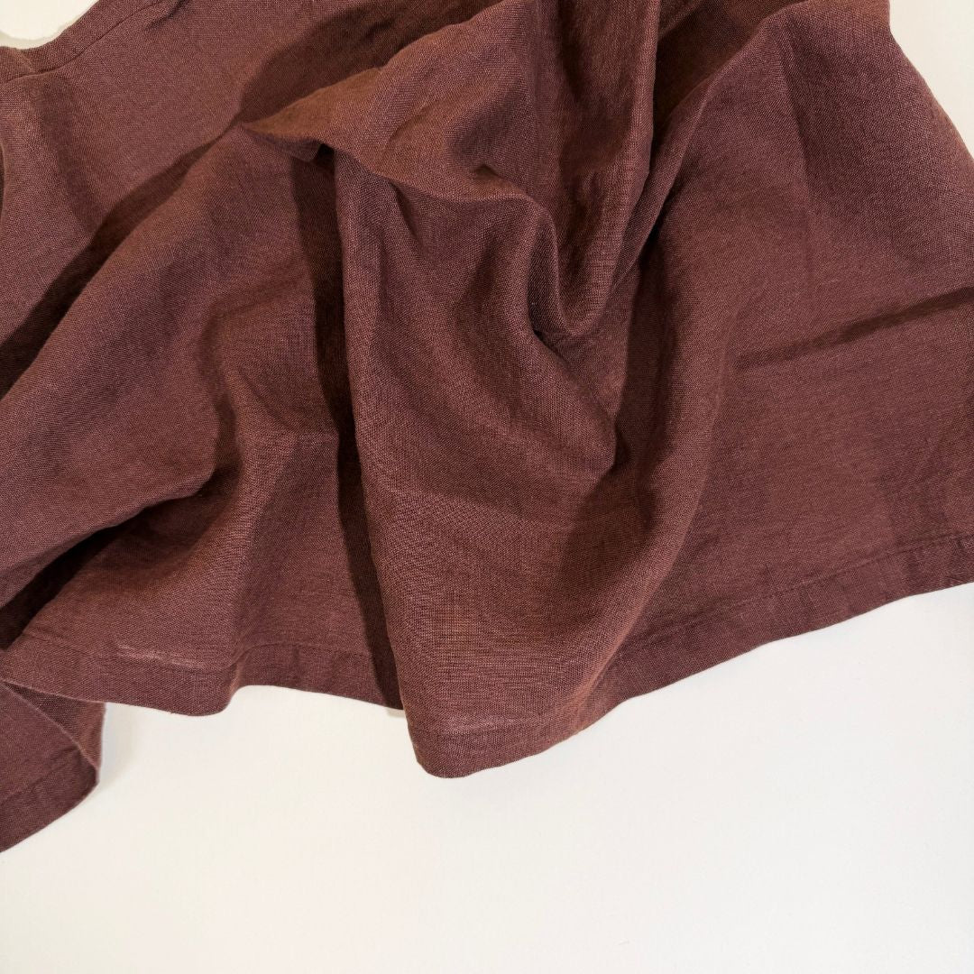 Linen tea towel cocoa - gift box nz