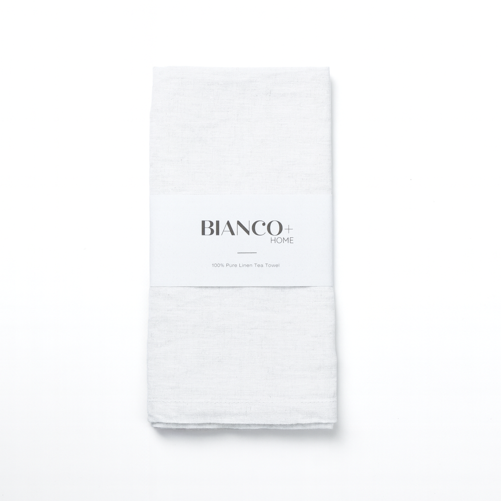 Linen tea towel // salt - gift box nz