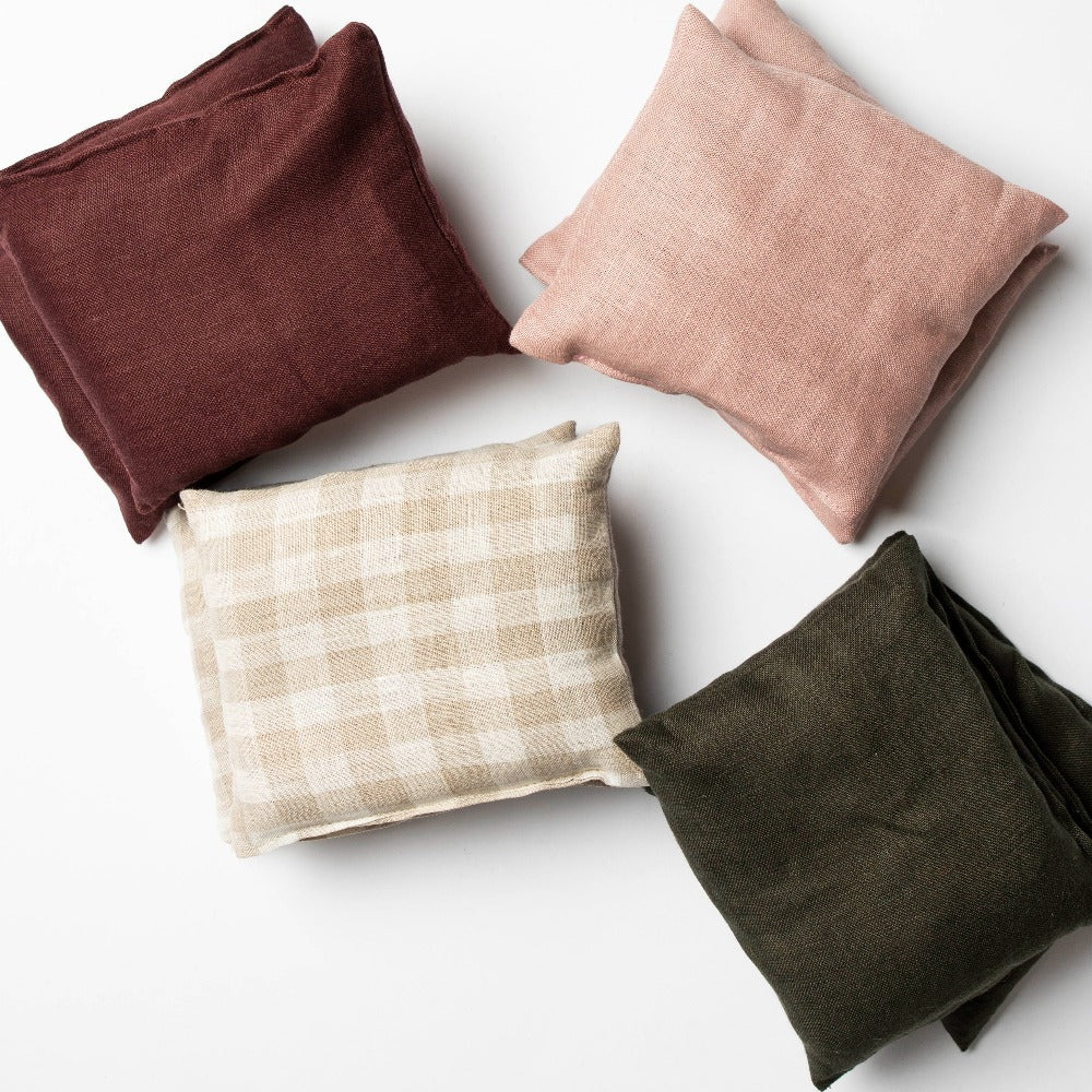Linen wheat bag mulberry // large - gift box nz
