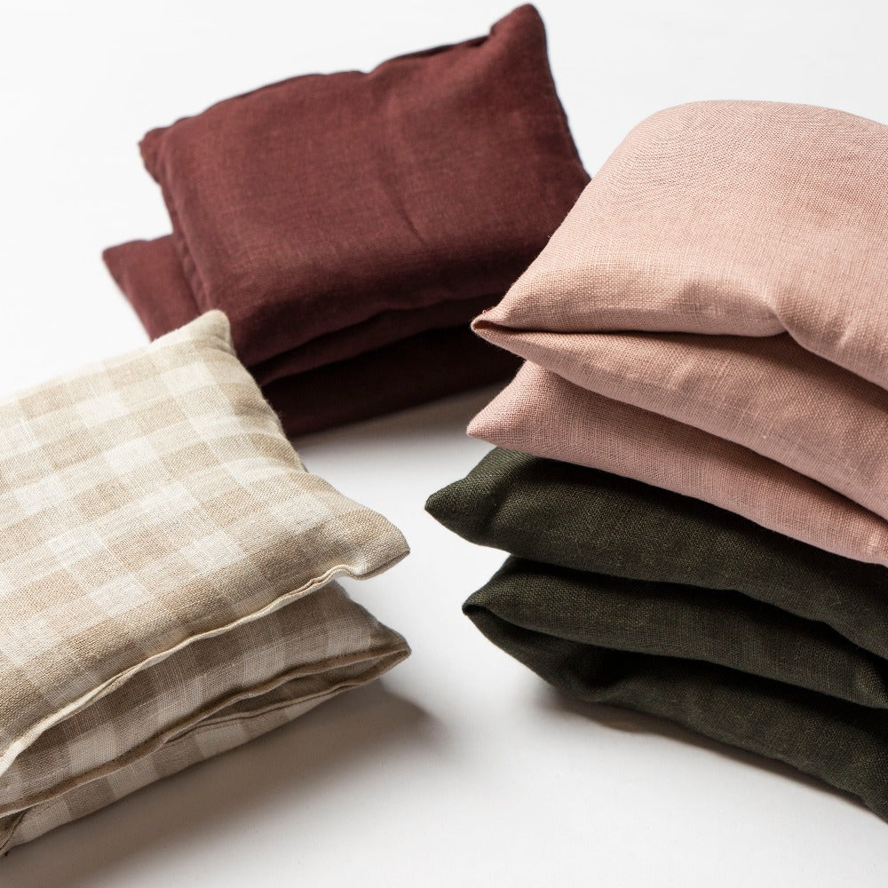 Linen wheat bag mulberry // large - gift box nz