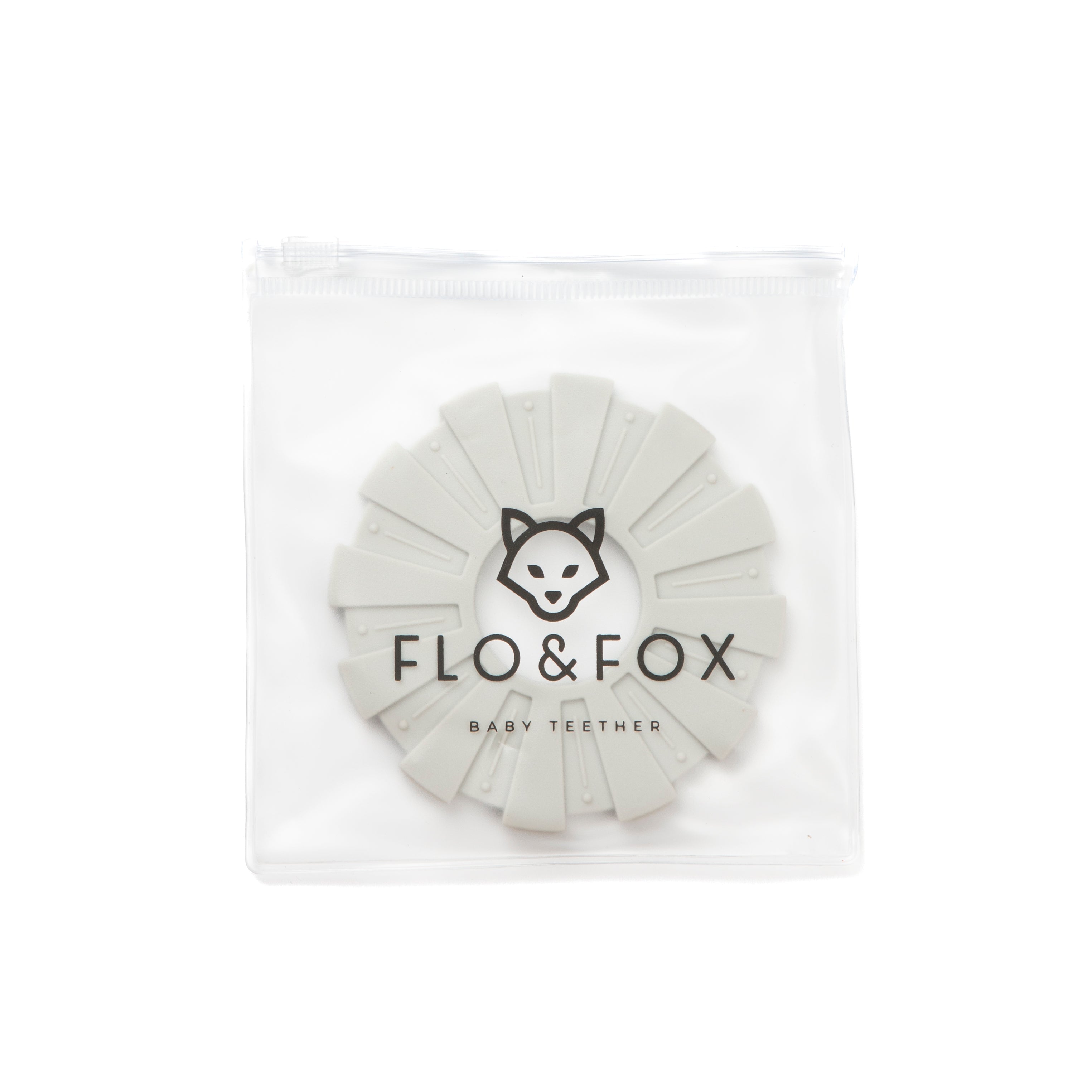 Luna baby teether // stone - gift box nz