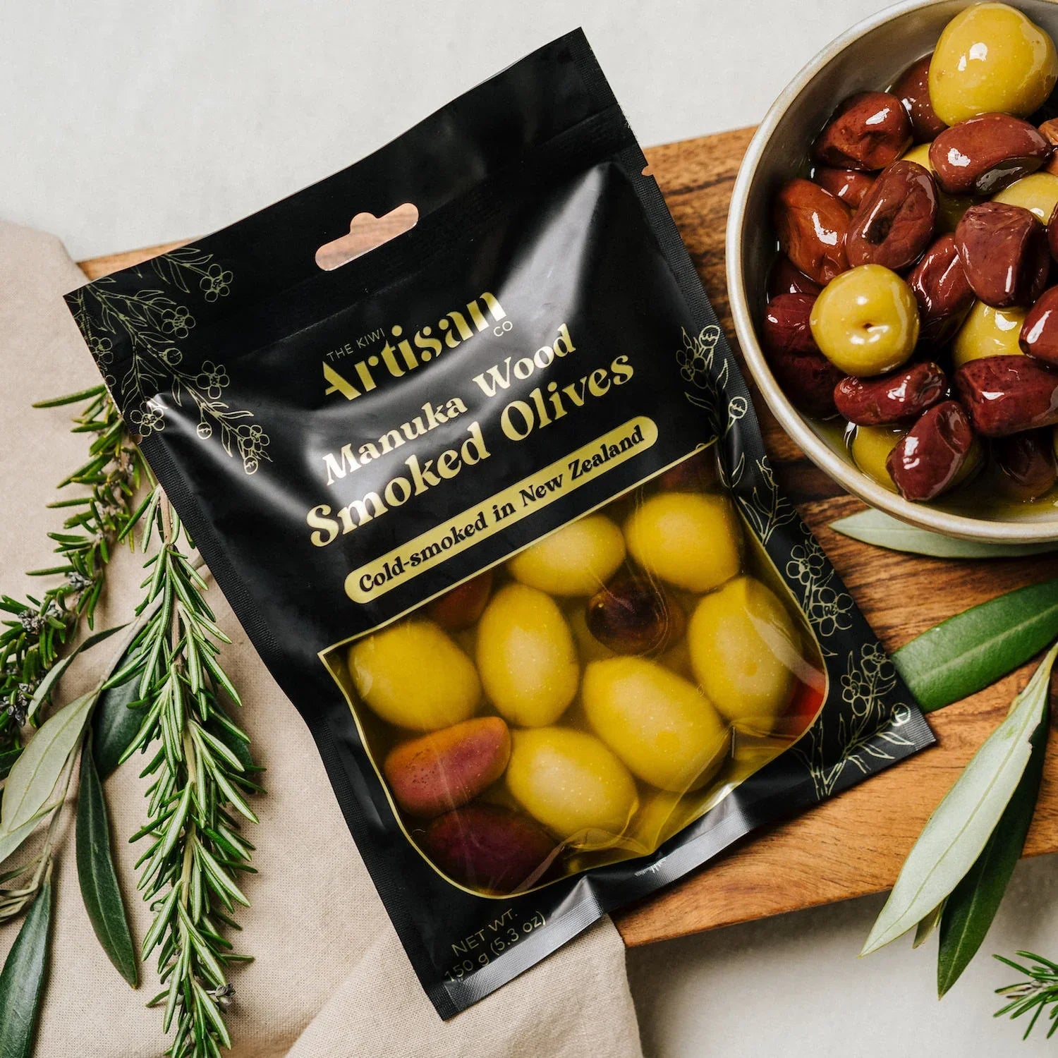 Manuka wood smoked olives - olive gift box nz