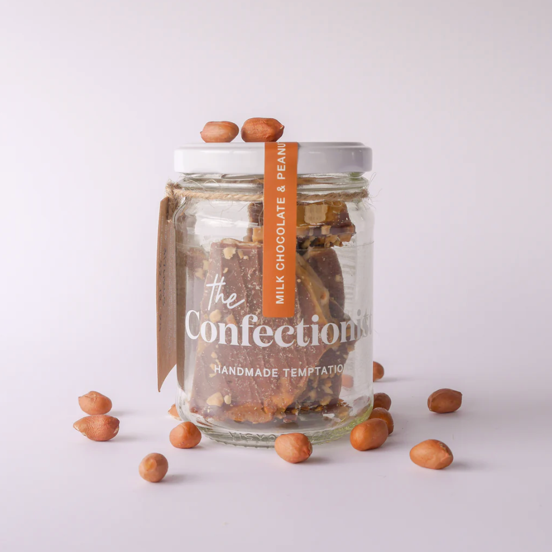 Milk chocolate & peanut toffee / 80g jar - gift box nz
