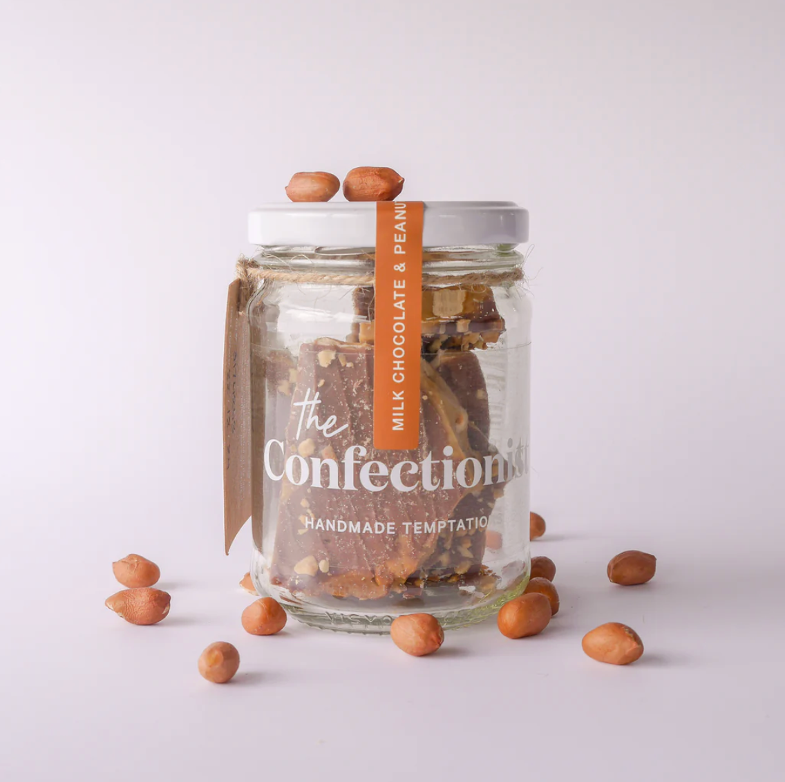 Milk chocolate & peanut toffee / 80g jar - gift box nz