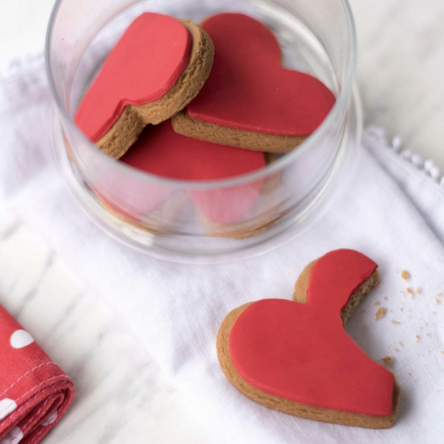 Red heart cookie - gift box nz