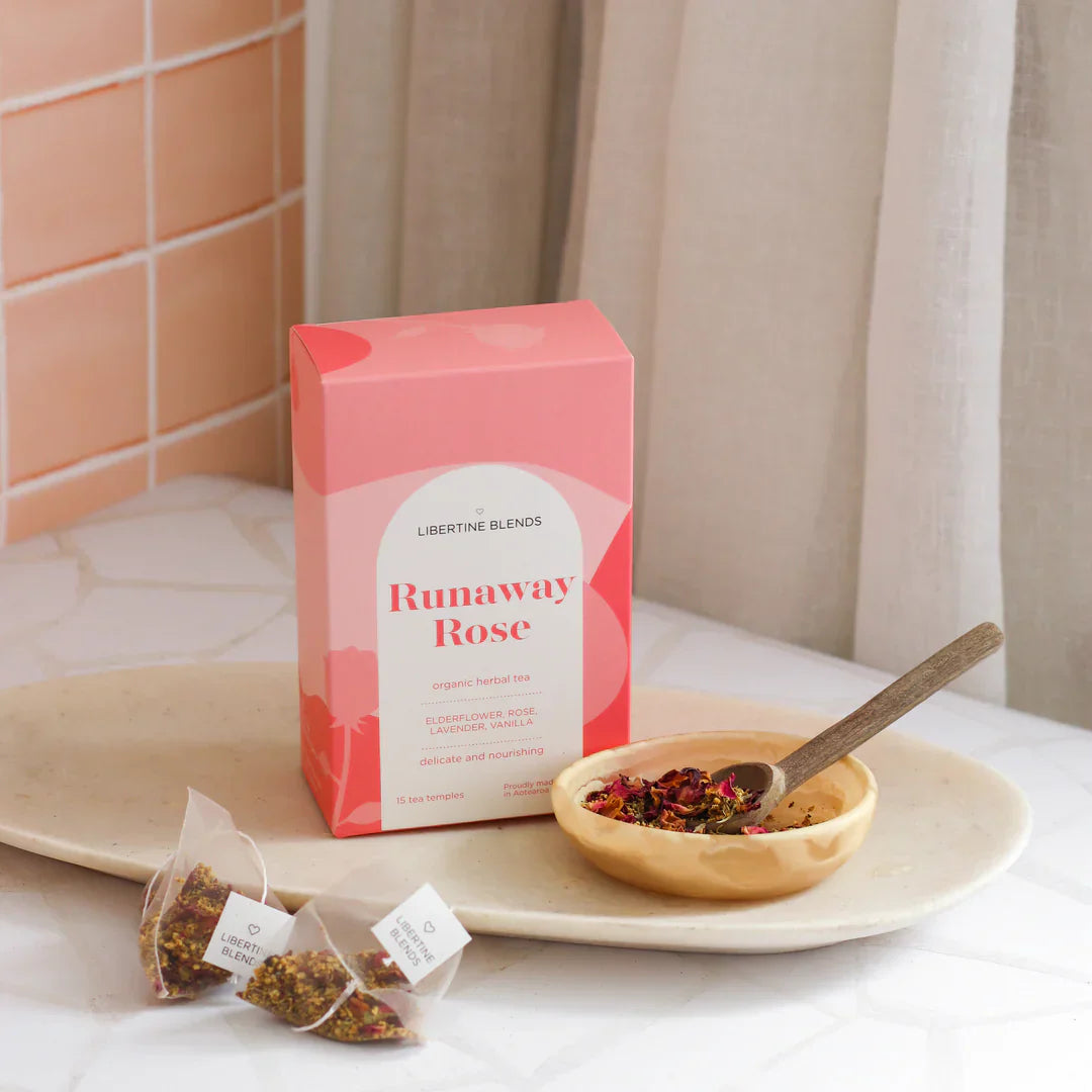 Runaway rose herbal tea - gift box nz