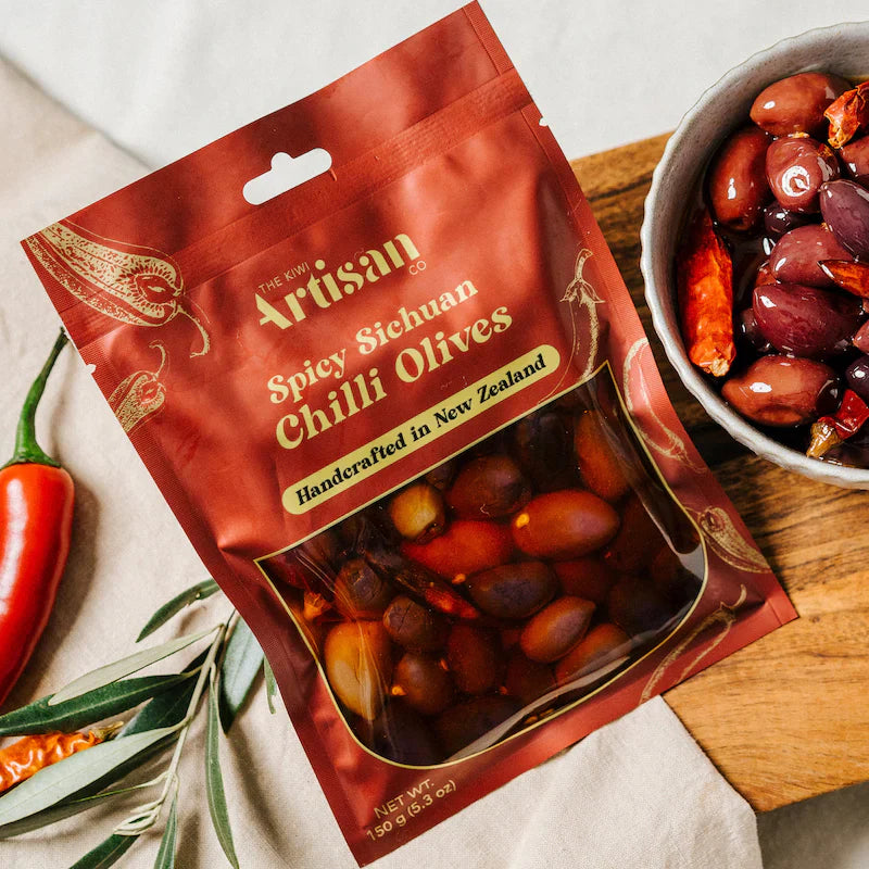 Spicy sichuan chilli olives - olive gift box nz