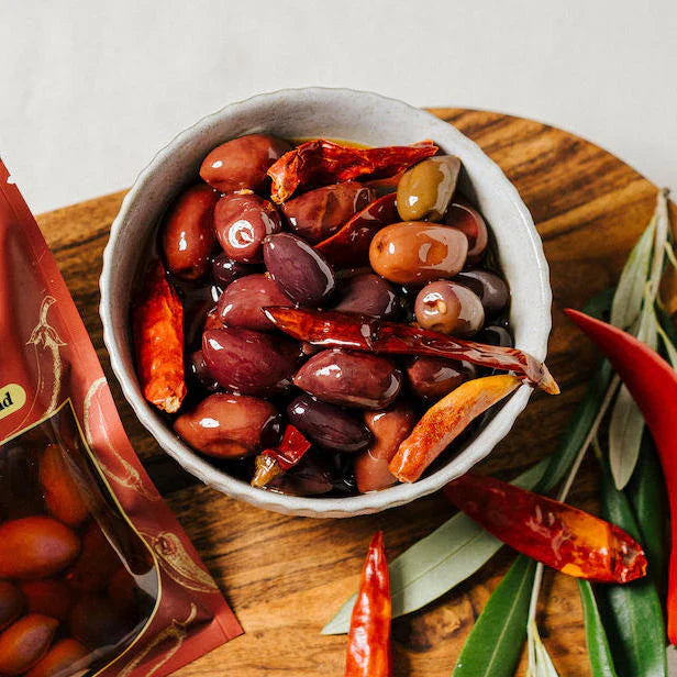 Spicy sichuan chilli olives - olive gift box nz