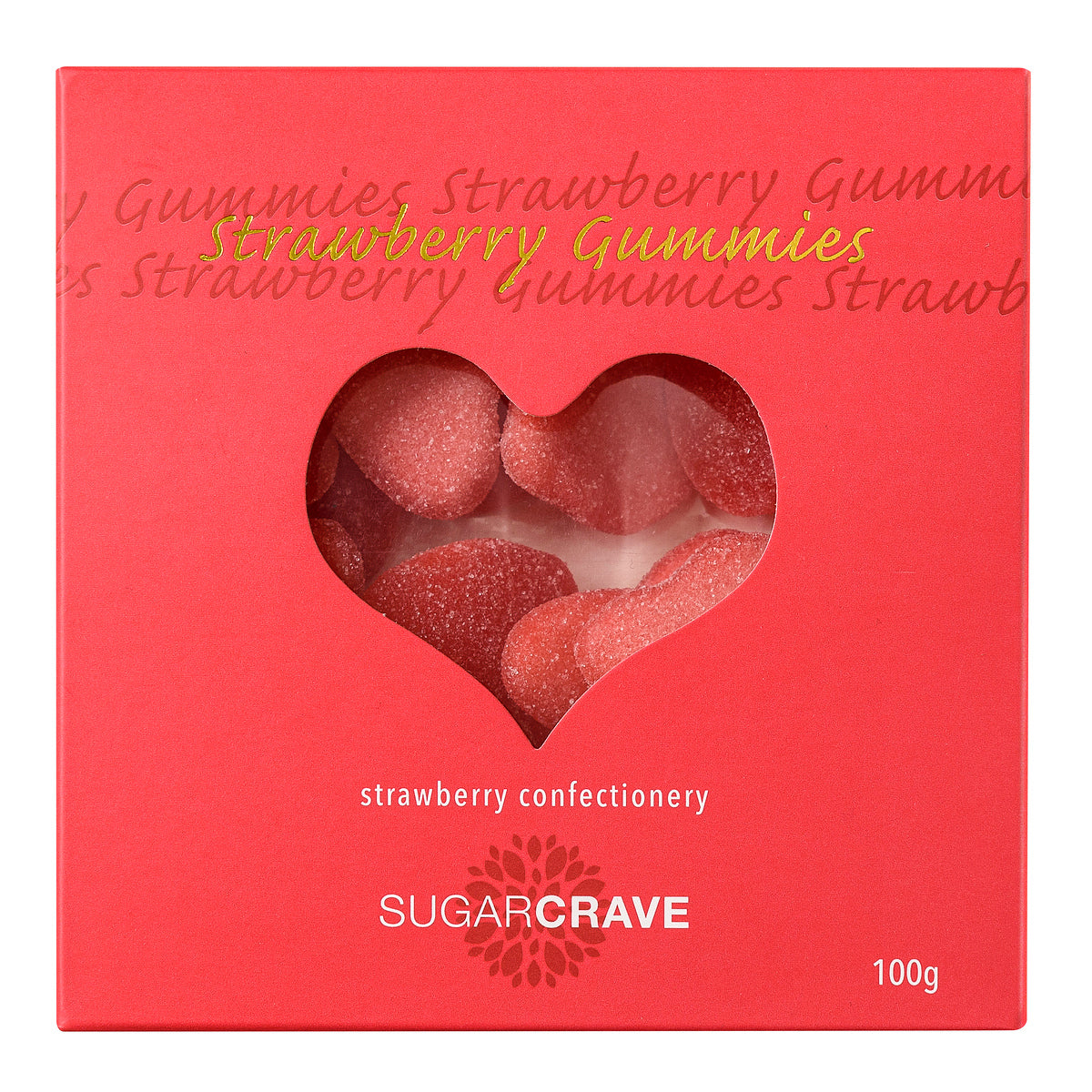 Strawberry heart gummies - gift box nz