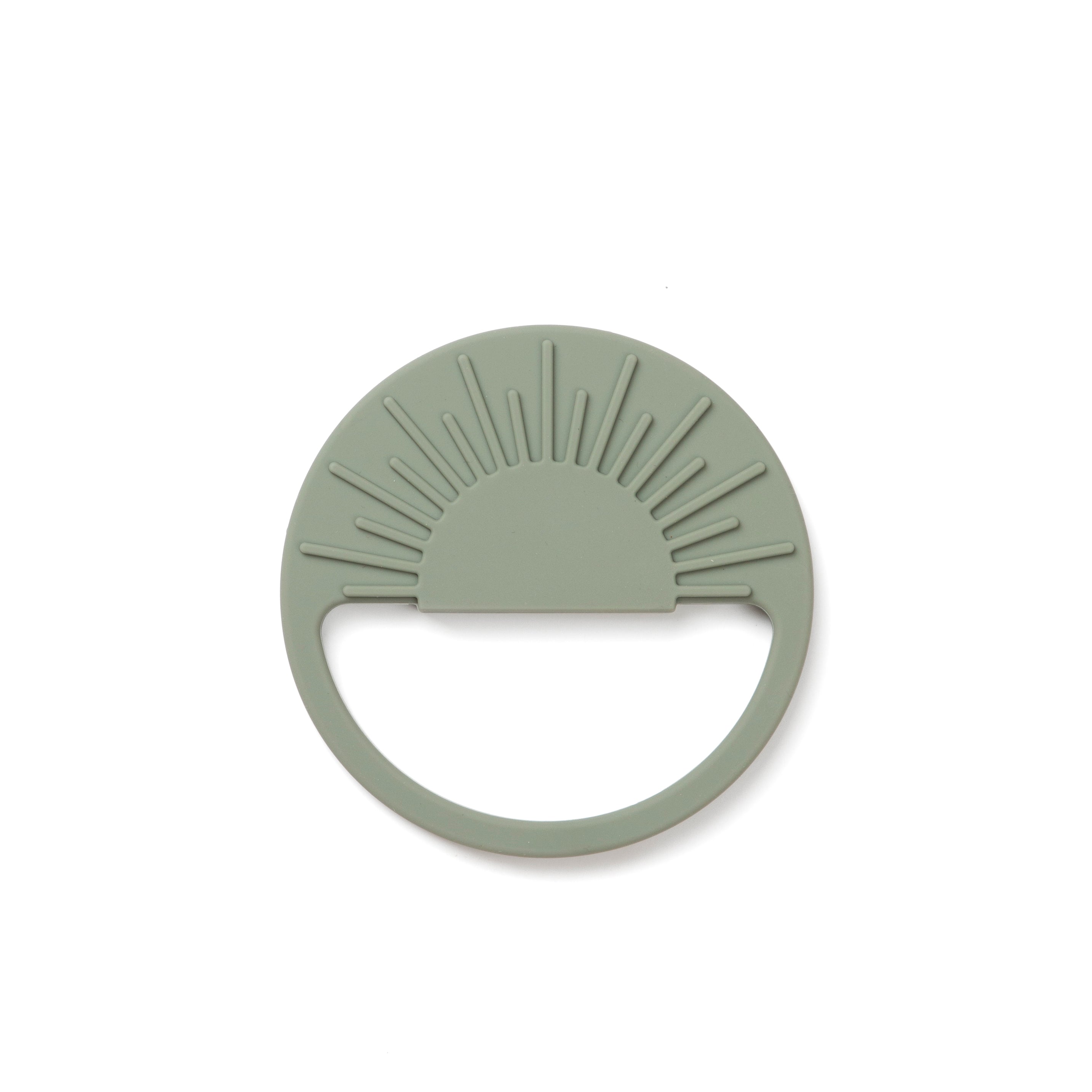 Sunburst baby teether // olive - gift box nz