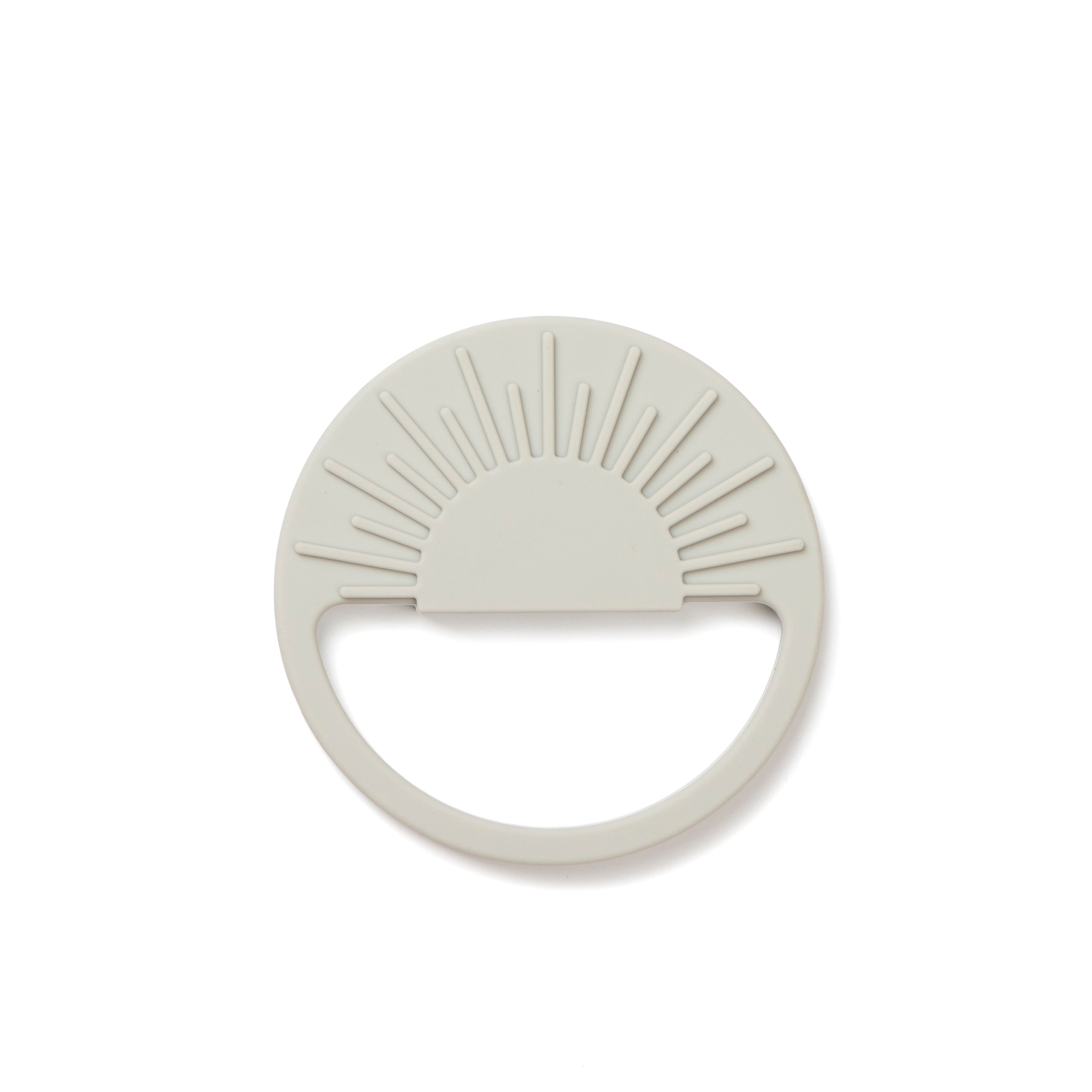 Sunburst baby teether // stone - gift box nz