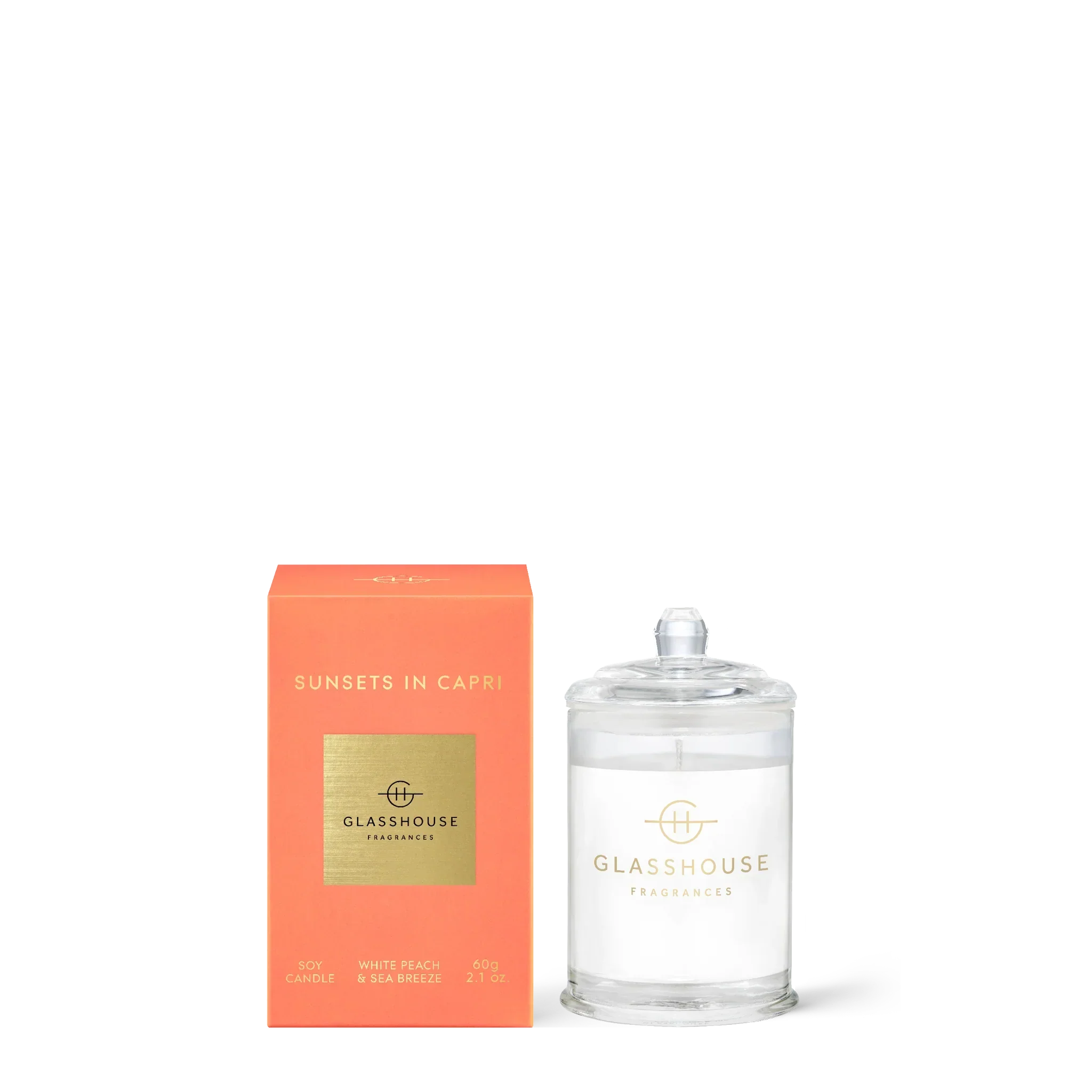 Glasshouse Sunsets in Capri 60g candle NZ