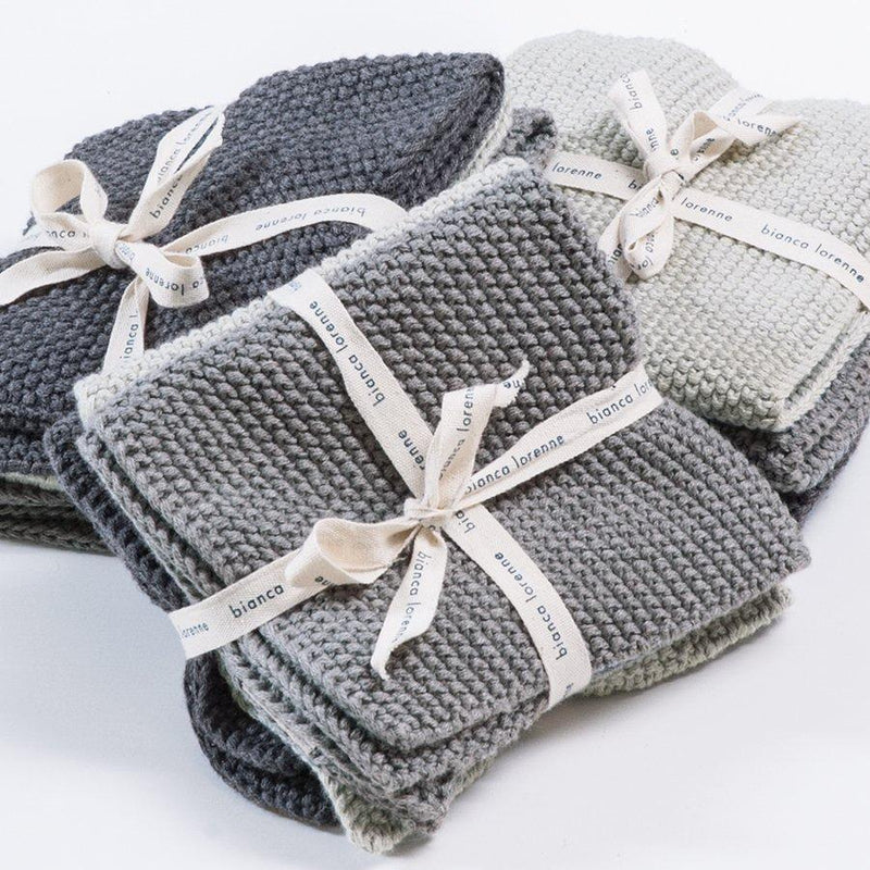 Lavette Grey Washcloths - set of three