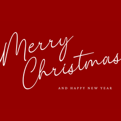 Red Merry Christmas Card