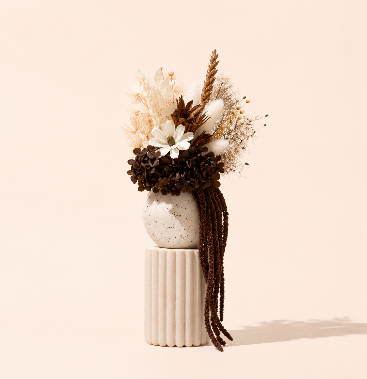 Verity dried flowers with vase