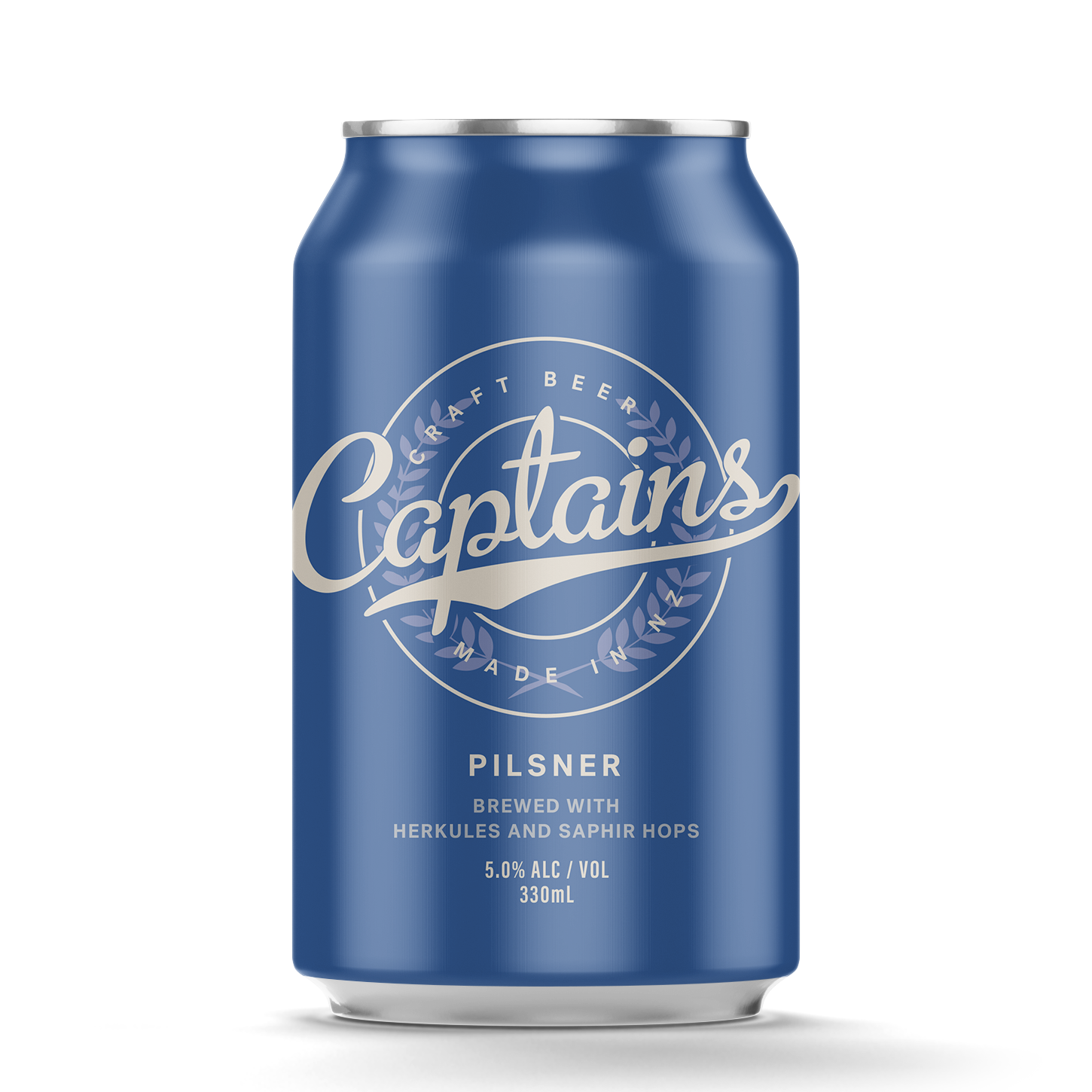 Captains Pilsner 330ml can New Zealand craft beer