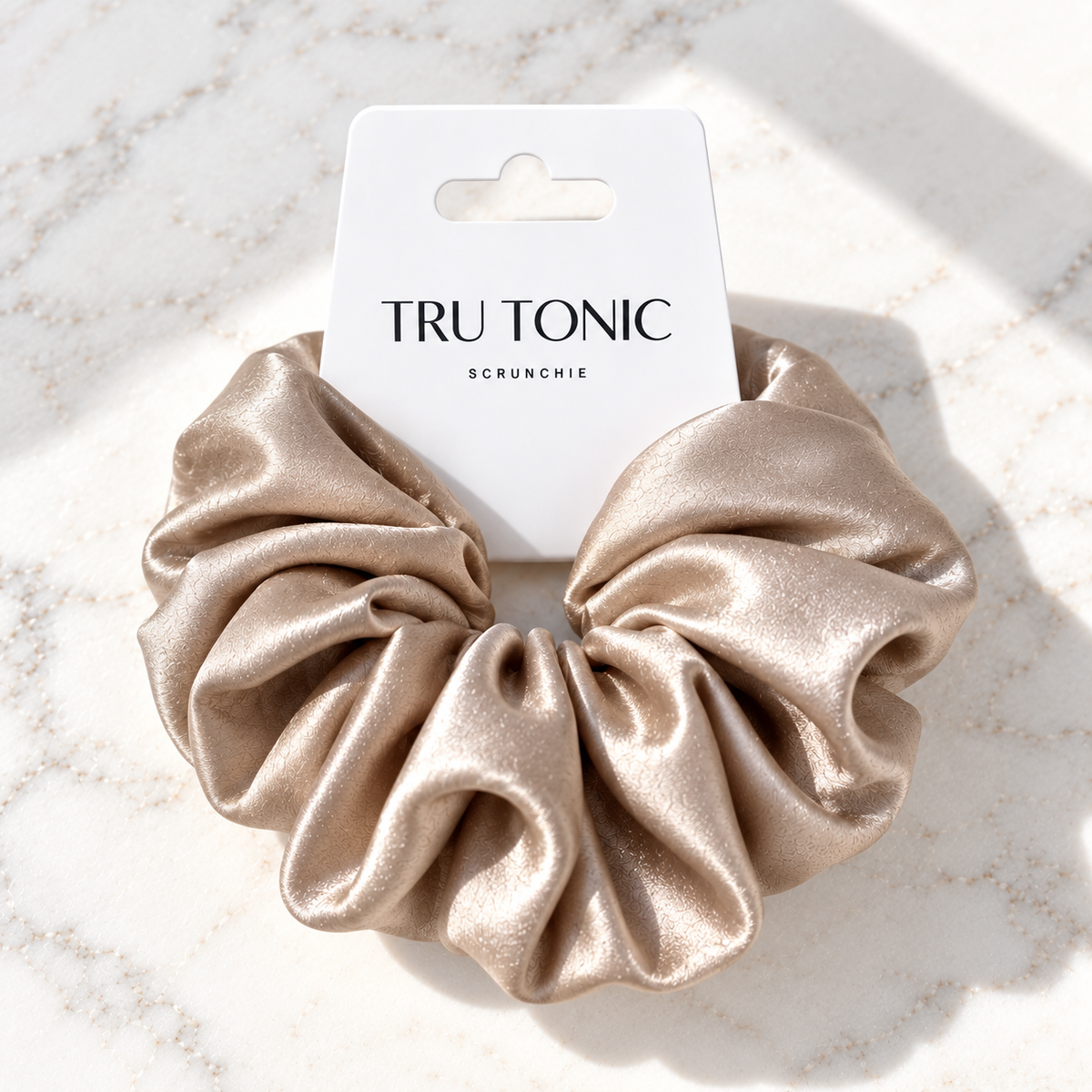 Tru Tonic Champagne large hair scrunchie