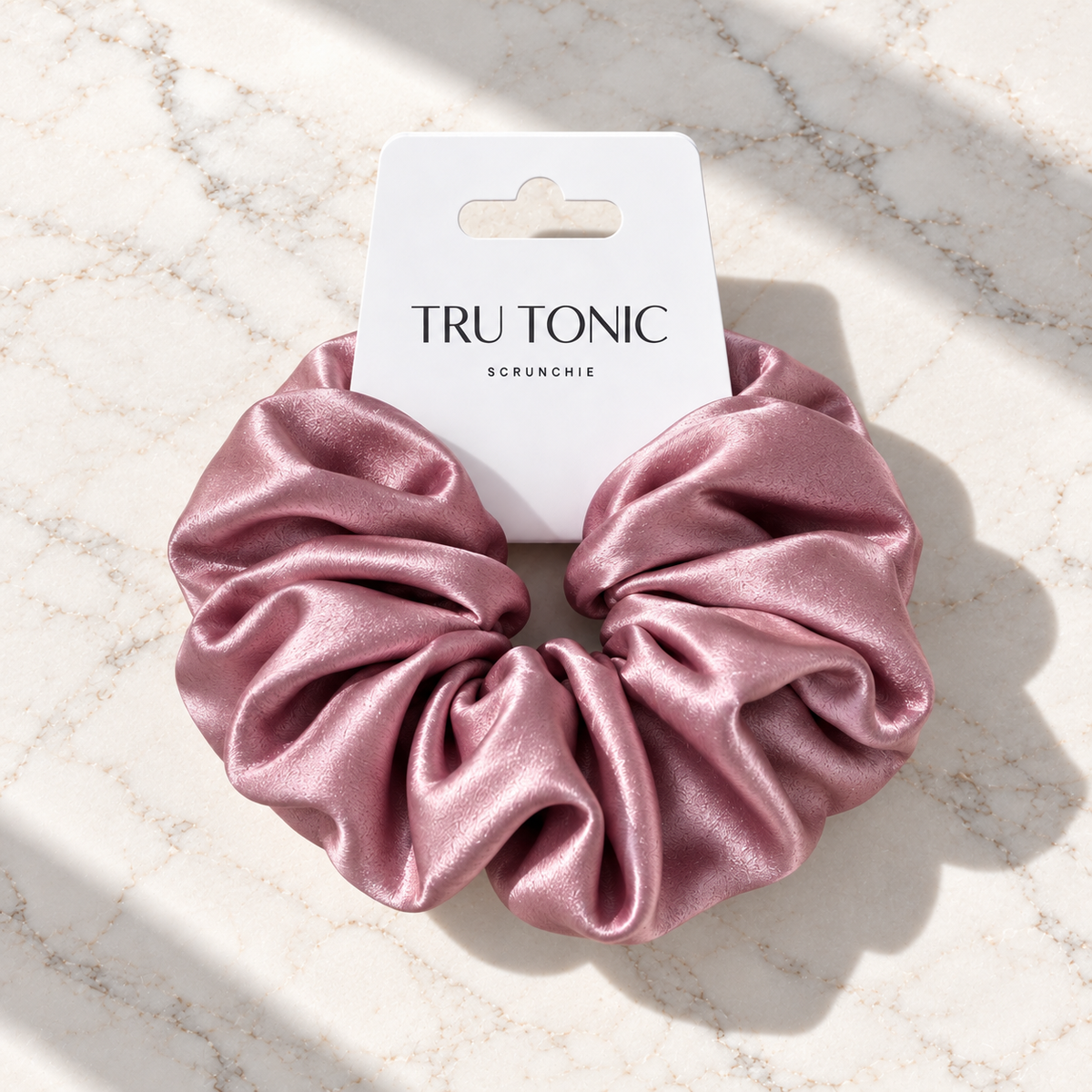 Tru Tonic Dusty Rose large pink hair scrunchie