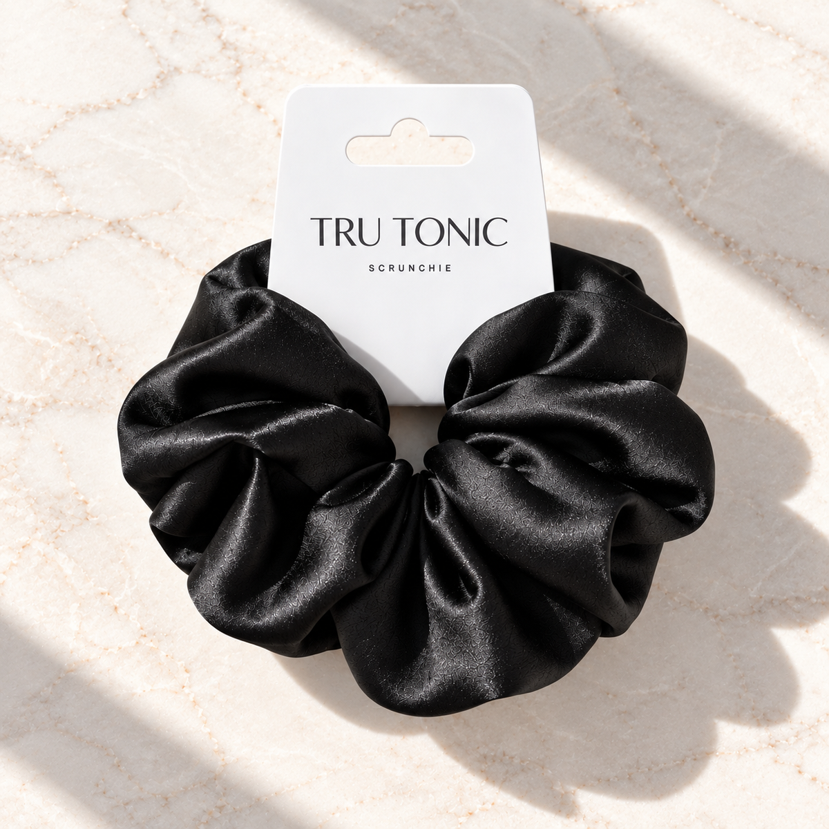 Tru Tonic Black large hair scrunchie