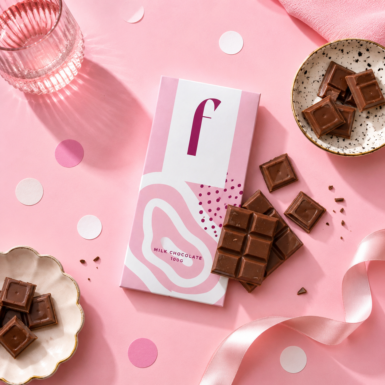 Famous Chocolate Blush milk chocolate bar made in New Zealand