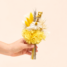Indie mini yellow and white dried flower arrangement