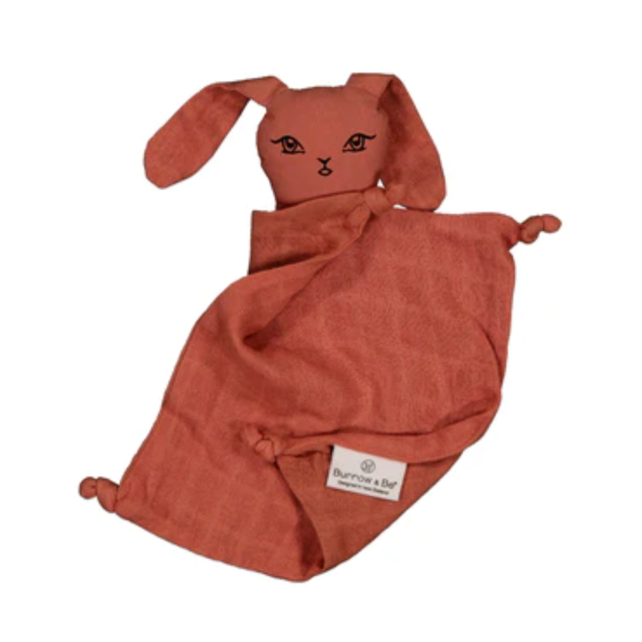 Muslin bunny comforter // Clay