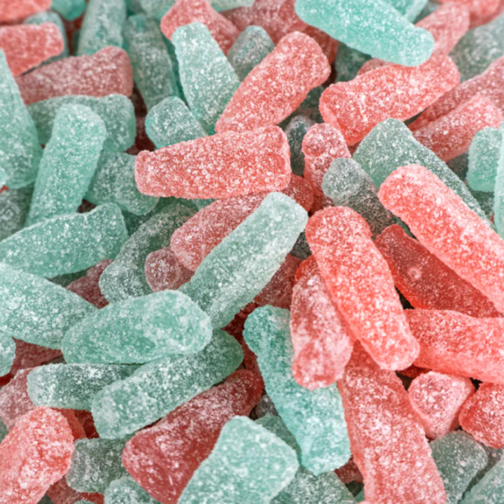 Low sugar Fizzy Bottles gummies – Swedish bubble gum candy for gift boxes