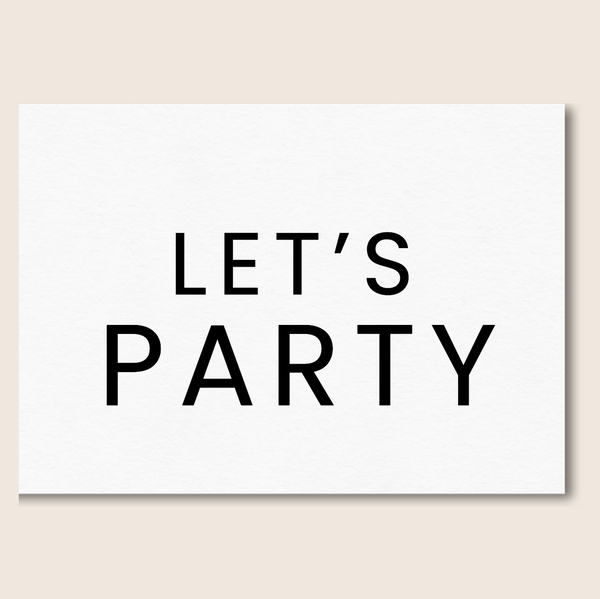 Lets Party Card