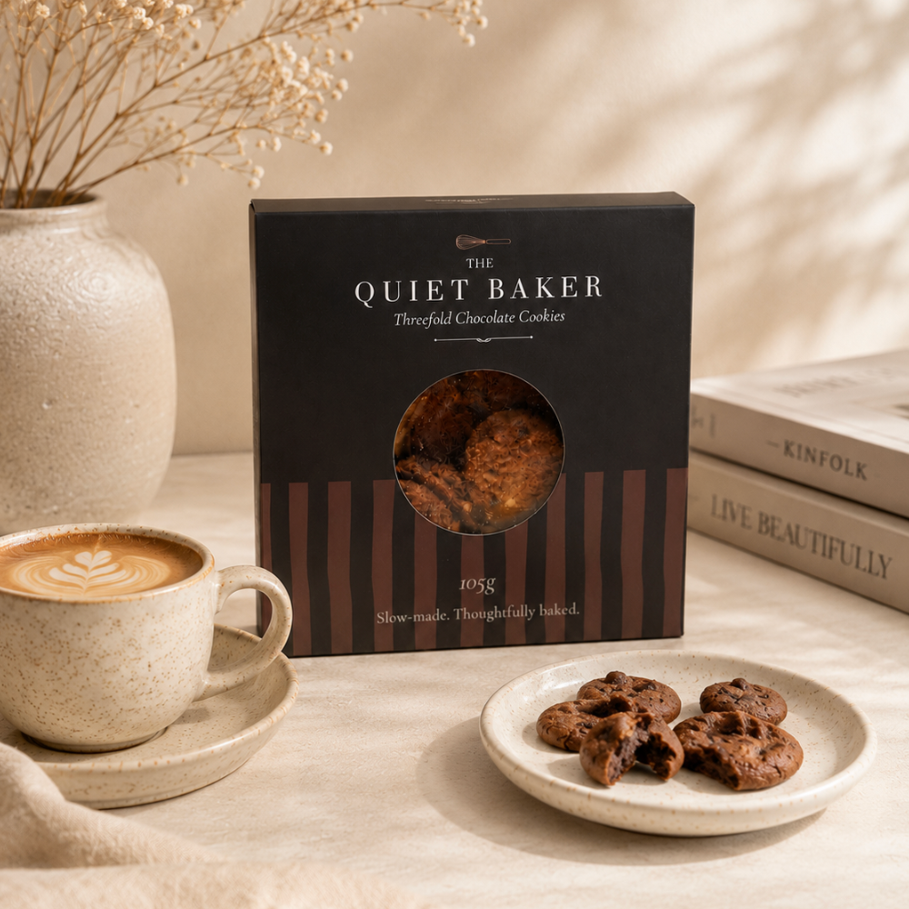 The Quiet Baker Threefold Chocolate Cookies 105g 