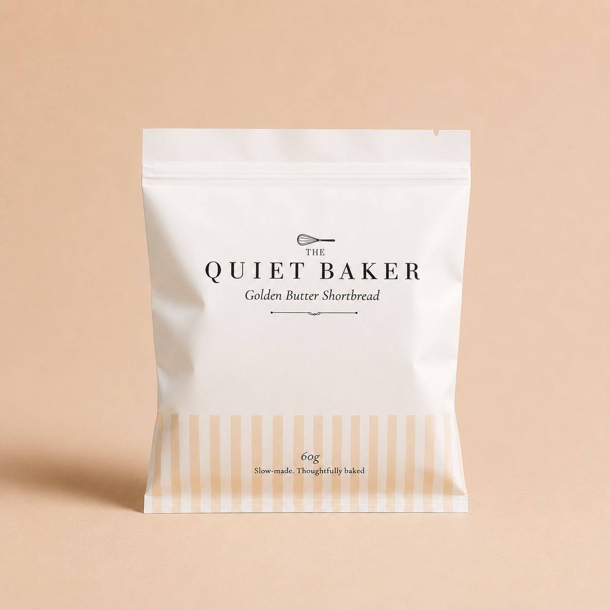 The Quiet Baker Golden Butter Shortbread 60g pouch