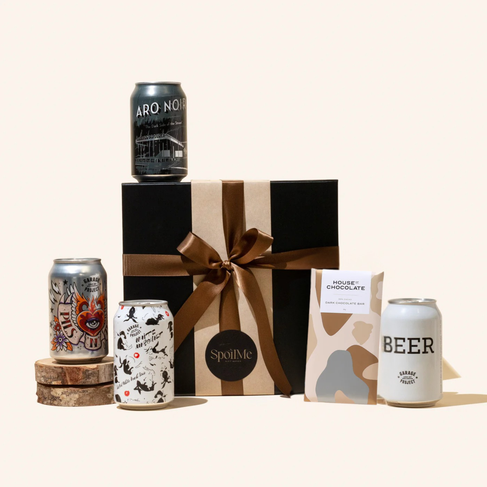 Beer Tasting Gift Box with Garage Project Beers and Artisan Chocolate – Spoil Me Gift Boxes NZ