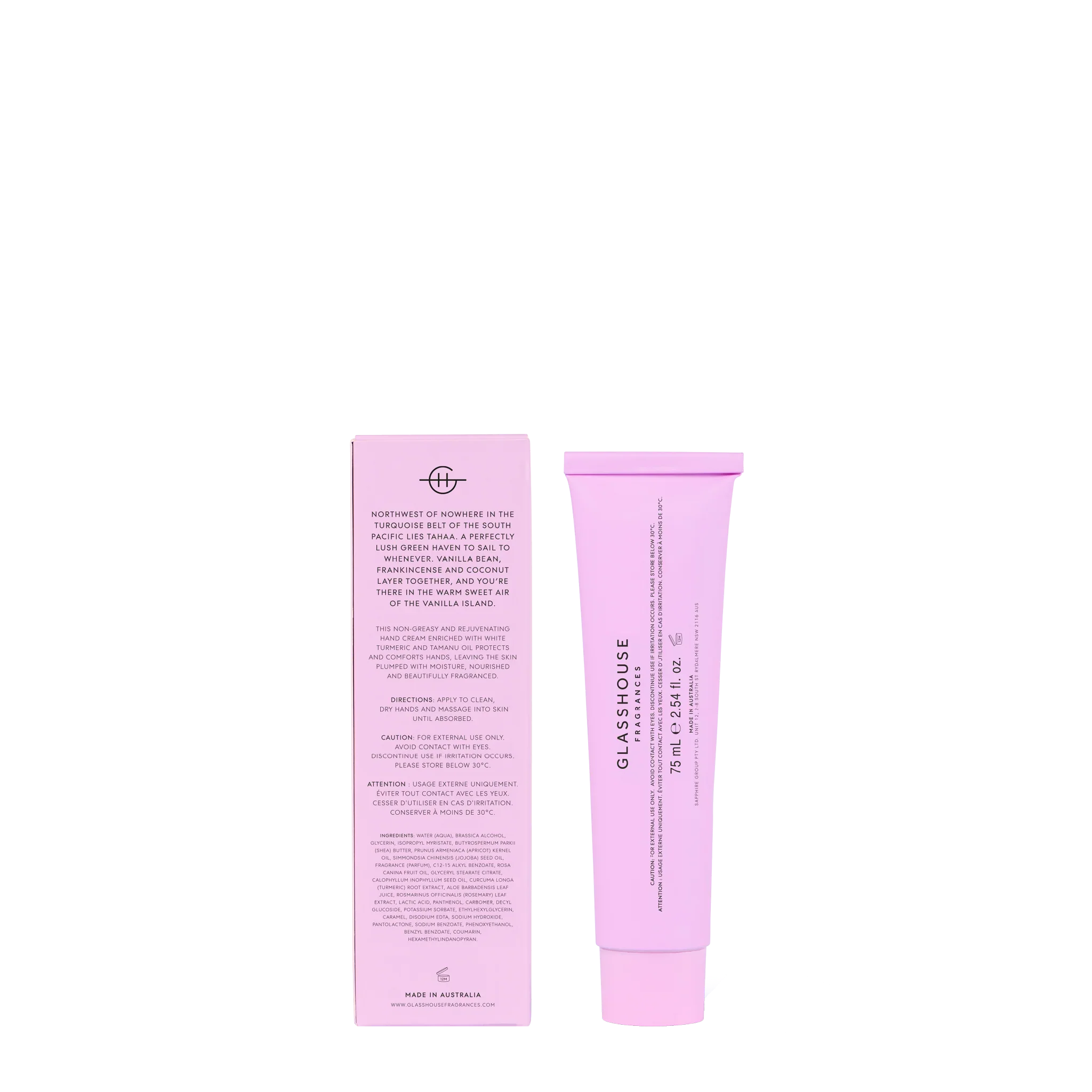 A tahaa affair hand cream - gift box nz