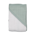 Baby hooded towel // sage - gift box nz
