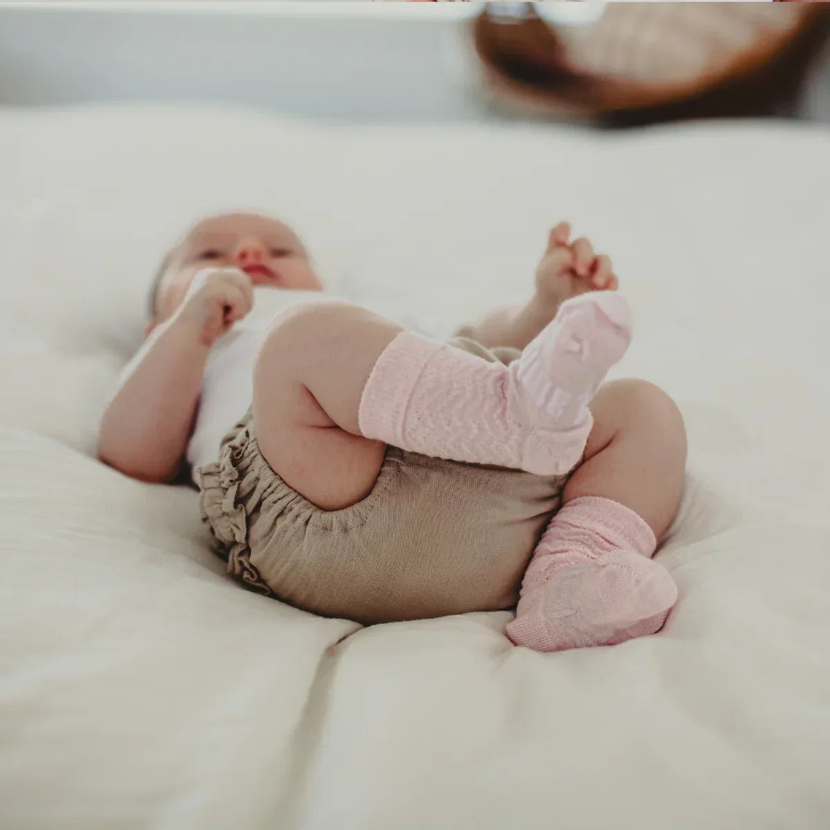 Baby merino socks // soft pink - gift box nz