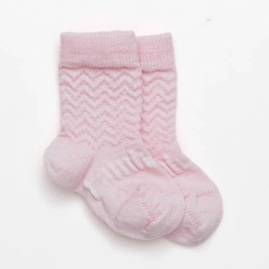 Baby merino socks // soft pink - gift box nz